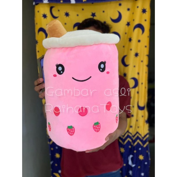 Boneka Boba milk tea brown sugar jumbo hadiah anak anak / boneka hadiah anak promo / boneka murah