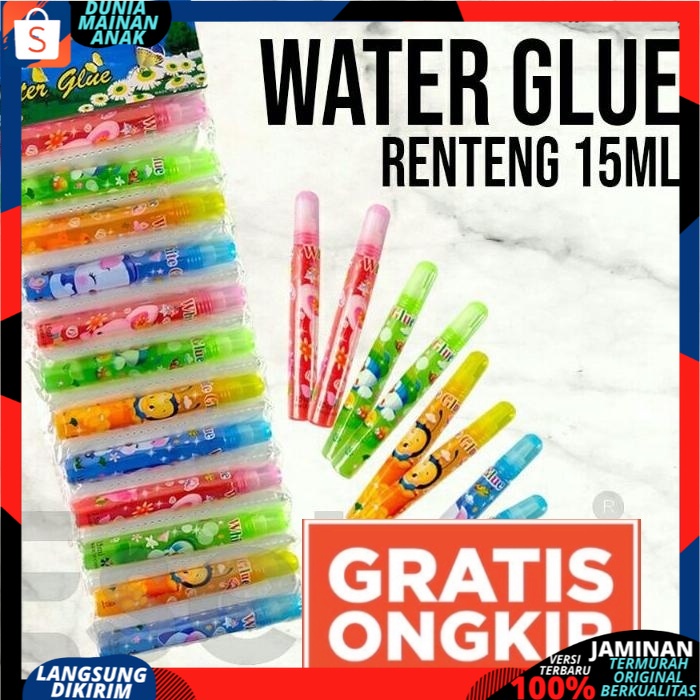 lem Kertas glue renteng cair 15 ml lem kertas water glue  perekat  Best Seller