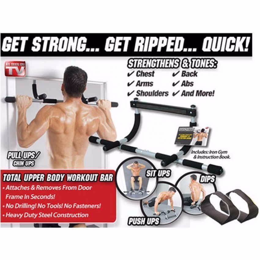 Iron Gym Alat Olahraga Fitnes Portable Praktis Pembentuk Pelangsing Perut Six Pack