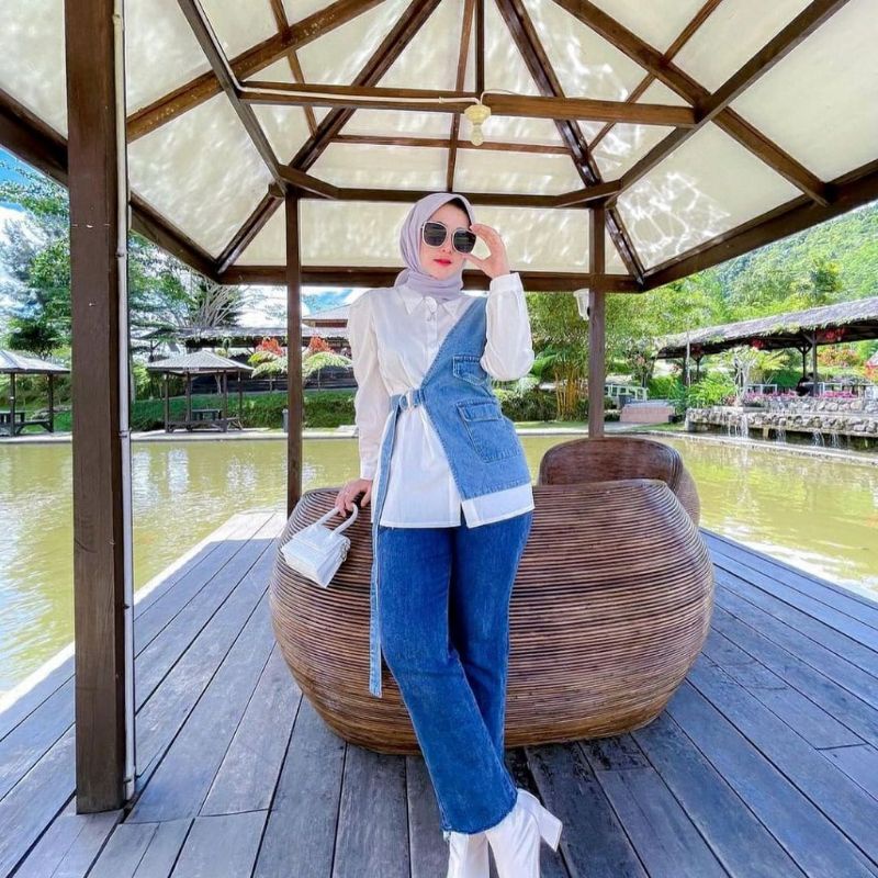 Kemeja / Blouse / Top wanita import OOTD fashion hijab terbaru