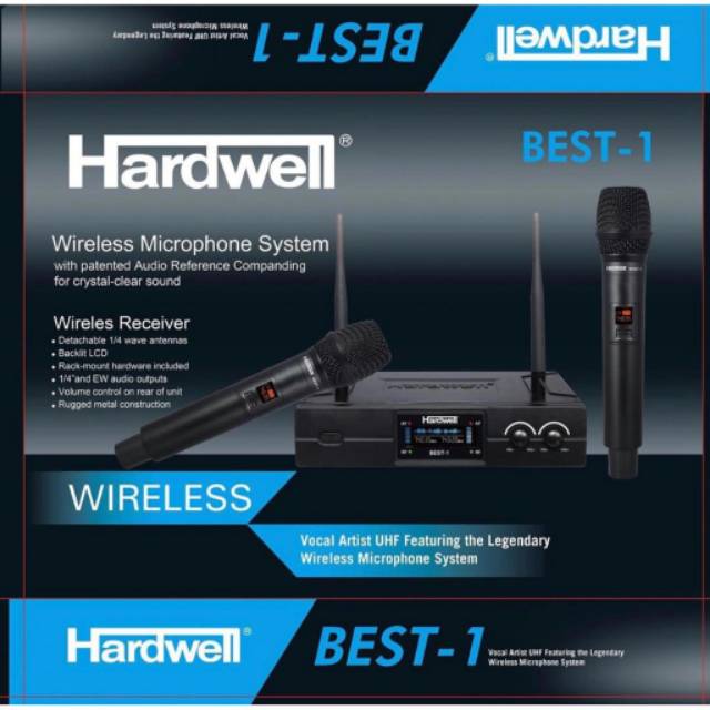 Microphone wireless hardwell best 1 UHF profesional mic.