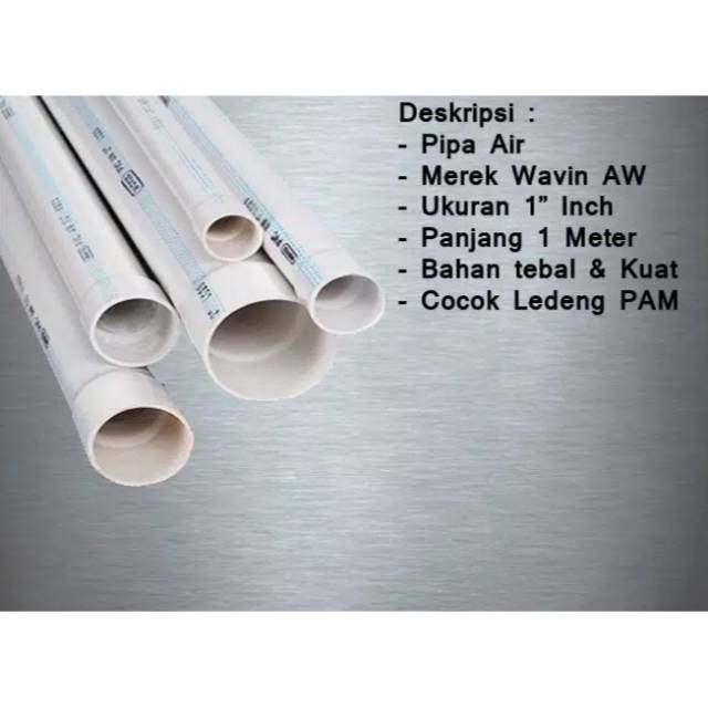 Pipa Air 1" inch inci 1 meter Wavin Rucika AW