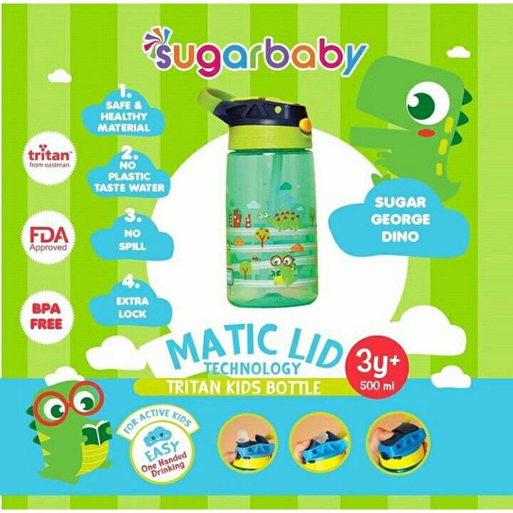 Sugar Baby Tritan Kid Bottle Special Straw, 2in1, Tritan Kid Bottle Matic Lid