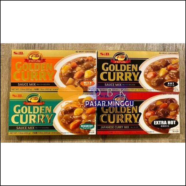 

S&B GOLDEN CURRY 220GR KARE / MILD / MEDIUM HOT / HOT