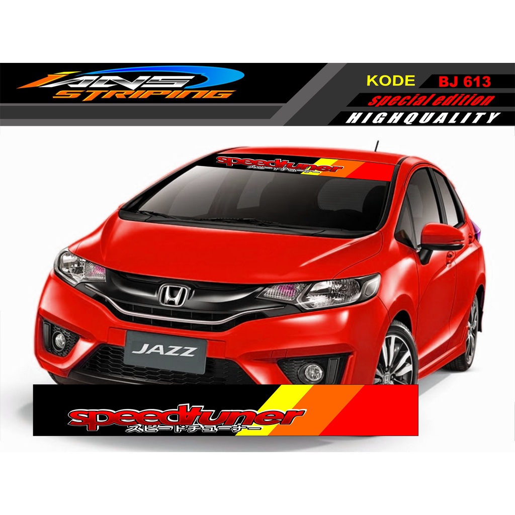 STICKER KACA DEPAN MOBIL JAZZ / BRIO / AGYA / AYLA / YARIS / MOBILIO / SEDAN BJ613