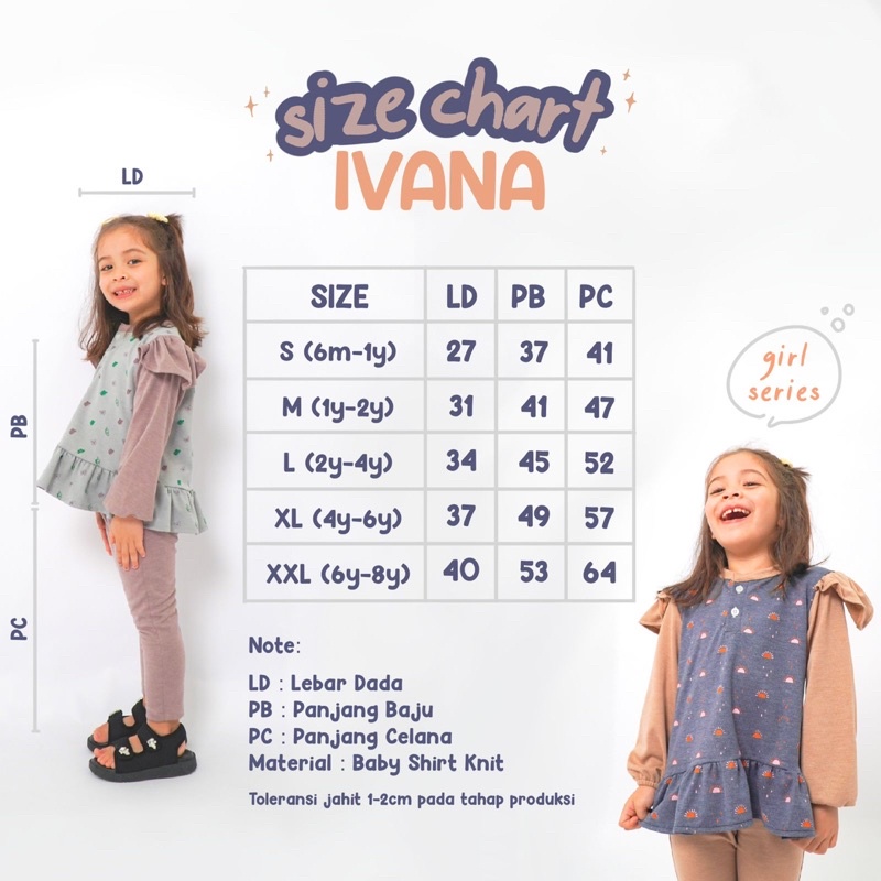 LINSKY BABY - IVANA Series Setelan Anak Couple Tobeli.Kids