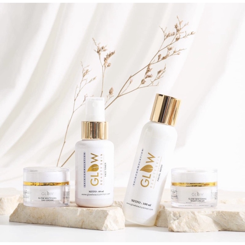 PAKET WHITENING GBS GLOW BEUTYSKIN BPOM SKINCARE (FREE PARFUM GEAMOORE)