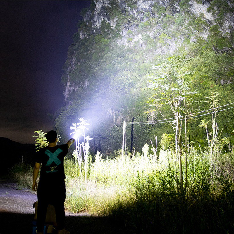 Lampu Emergency Tahan Lama 24 Jam Lampu Kerja 1000W Portable Double Light Lampu COB USB C Rechargeable Flashlight Anti Air