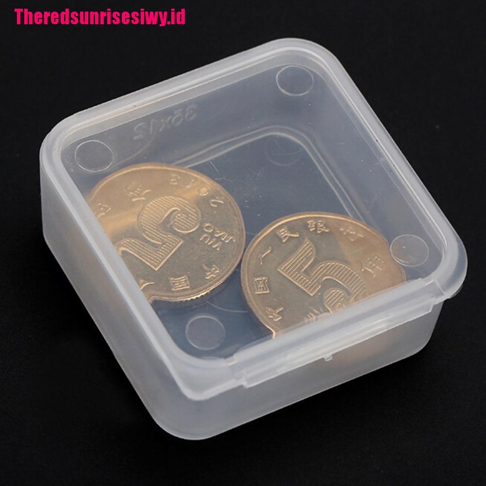 %Home &amp; living%%5pcs Small Transparent Plastic Storage Box clear Square Multipurpose display box