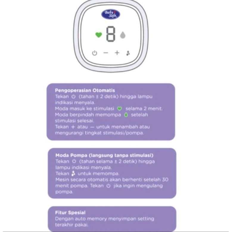 baby safe breastpump babysafe pompa asi elektrik breast pump single electric BPE01