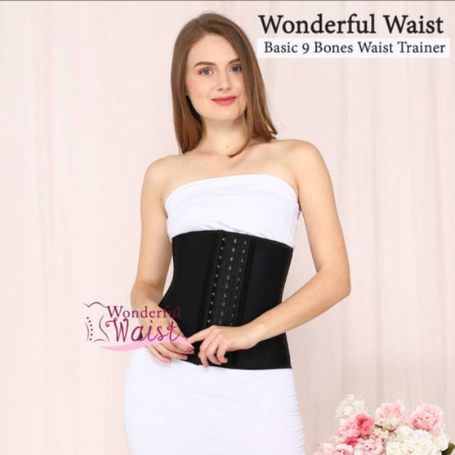 Wonderful Waist 9 Bones Waist Trainer Waist Shaper Korset BLACK - XXL