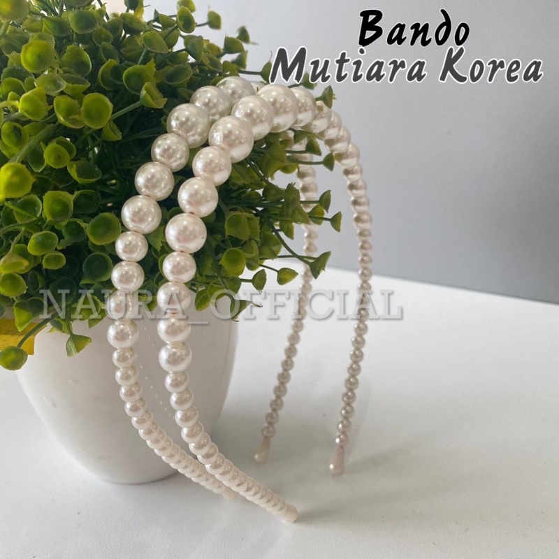 Bando Korea Mutiara Pearl Headband Korea HairBand / Bando Mutiara Gaya Korea Fashion Wanita Import