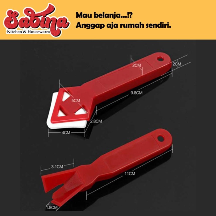 Balight 2 in 1 Alat Pembersih Perapi Lem Silikon Sealant Tool