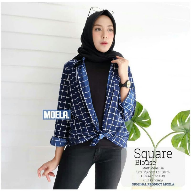 Kemeja kotak-kotak wanita / Kemeja Wanita Lengan Panjang / Kemeja Wanita Jumbo / Atasan Wanita Kemej