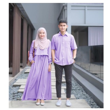 baju couple pria wanita lebaran 2021 pasangan / kapelan keluarga cp zulaikha moscrepe brukat premium