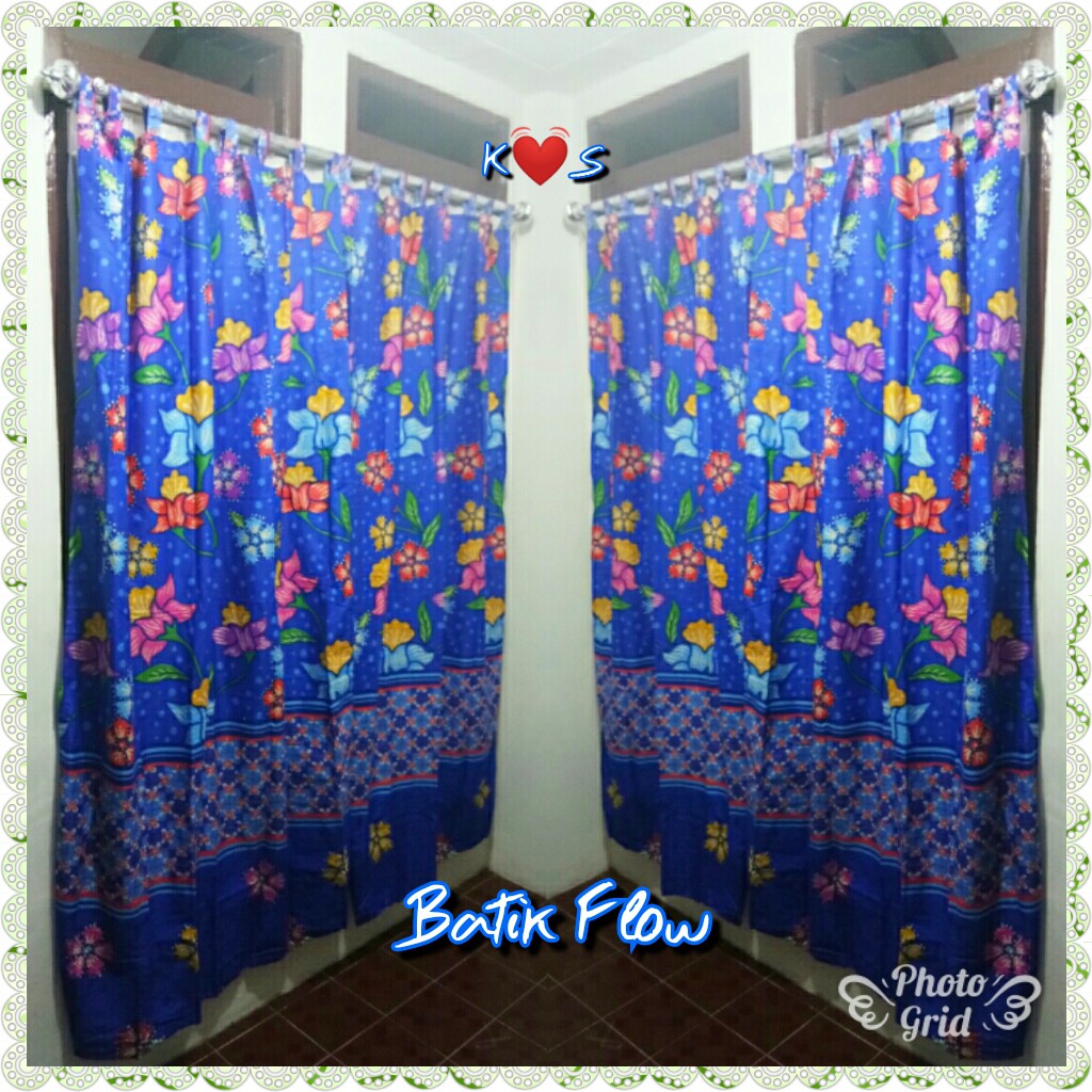 Gorden Pintu dan Tirai Jendela Karakter Batik Flow