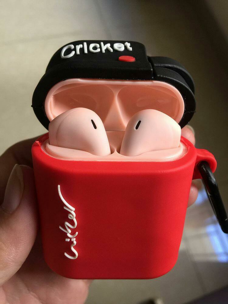 Casing Pelindung Kotak Charger Airpods 1 2 Bentuk Korek Api 3d