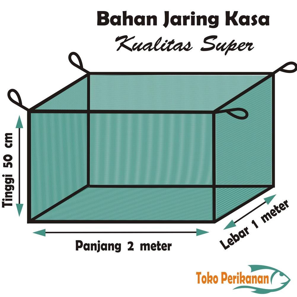 [[BISA COD]] TOKO PERIKANAN - Keramba/Jaring/Waring/Hapa Ikan Ukuran ( 2 m x 1 m x 50 cm ) Bahan Jar