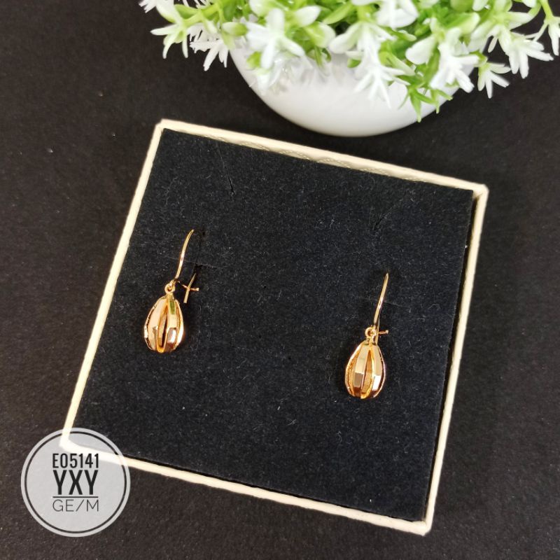 Anting Yaxiya Bandul Labu Oval Gold E05141