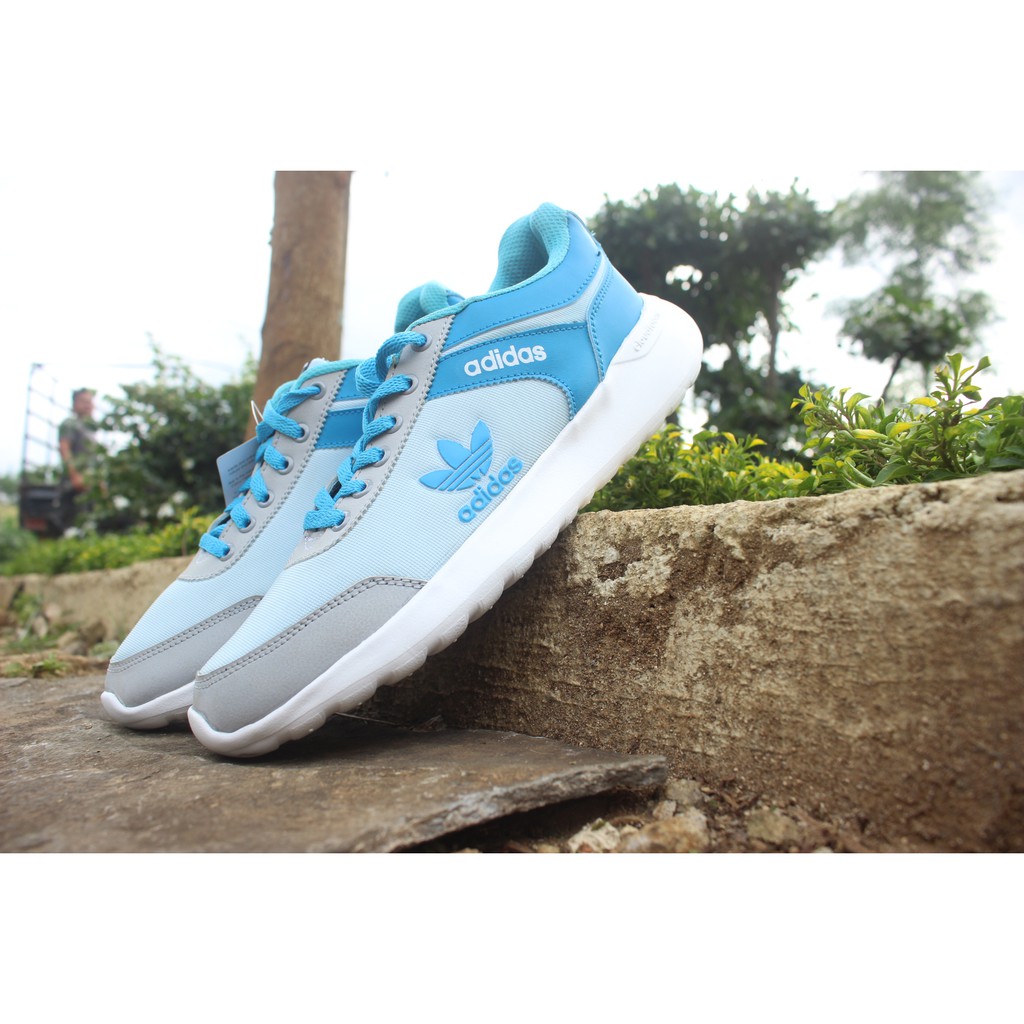 Sepatu Adidas Cloudfoam Blue Grade Original