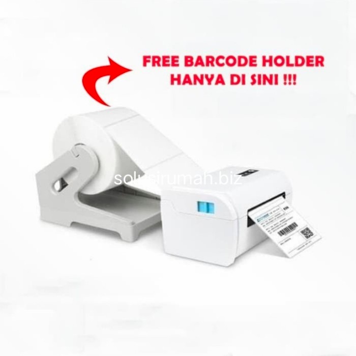 

printer barcode 110mm 110 mm + holder tempat thermal label panas bar