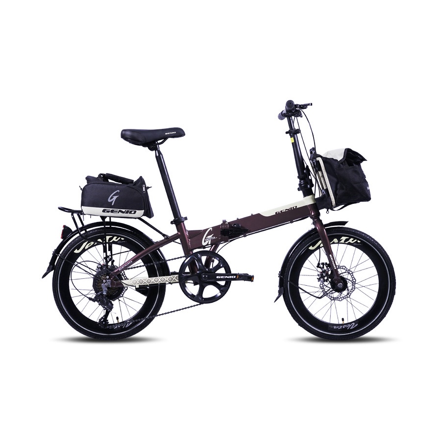 Sepeda Lipat Folding Bike Genio Vesta 1.0 Alloy 20 inch 8Speed Folding Bike Garansi SNI-1