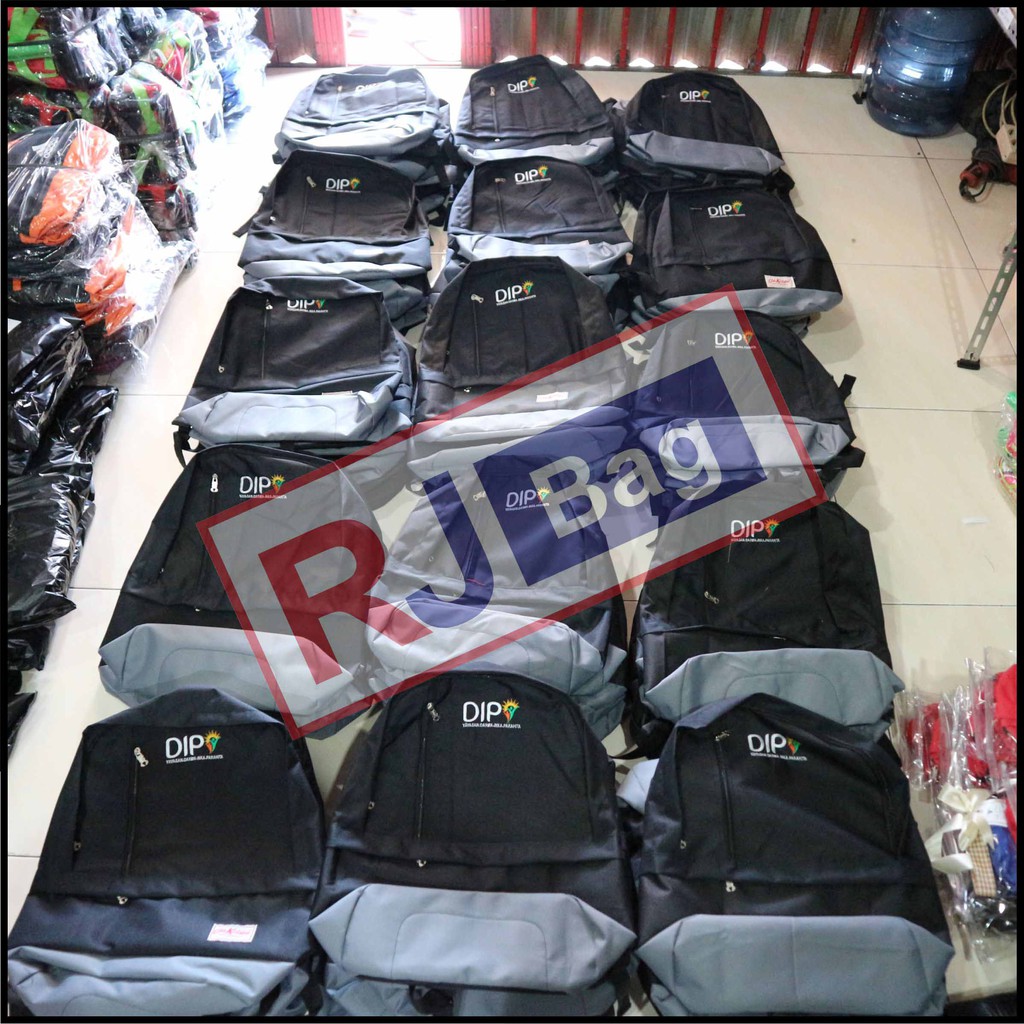 Jual Tas Ransel Grosir DIP Sablon Tas Multifungsi Gendong Distro Backpack Pria Hitam Polos Kerja Dinas Termurah