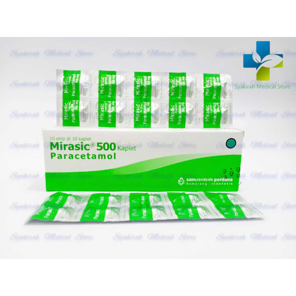 Asli Mirasic 500 mg Kaplet / Paracetamol Paten / Untuk Demam & Nyeri