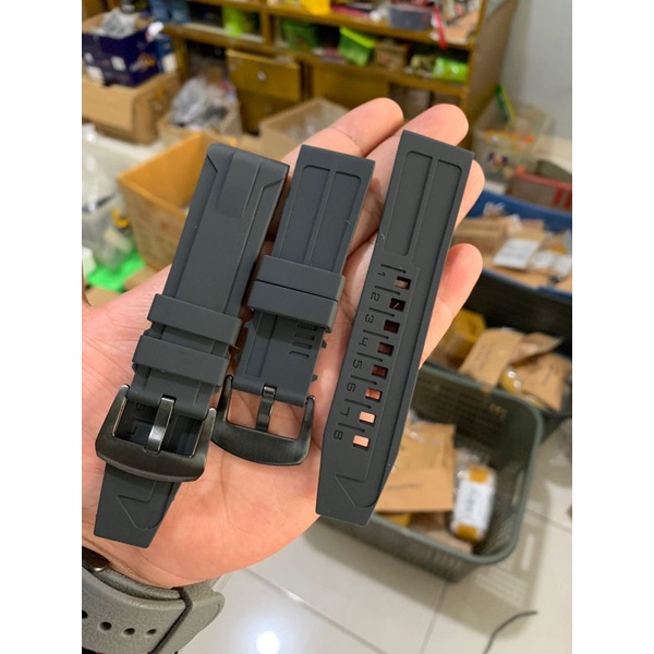 Strap Tali Jam Tangan Silicon Expedition Alexandre christie Full hitam