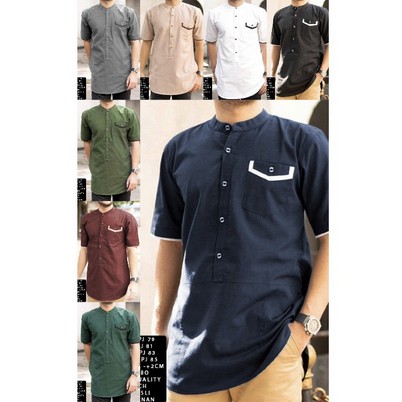Koko Dewasa Lengan Pendek Terbaru Hatta / Baju Koko Pria