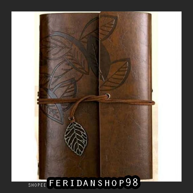 

BT973 BUKU CATATAN BINDER BEST KULIT RETRO LEAF NOTE KERTAS A6 BY FERIDANSHOP98