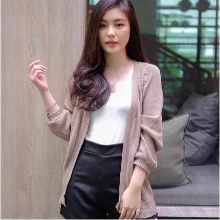 HOPYLOVY - Cardigan Wanita Fashion Cardi Amelia Bahan Rajut Halus