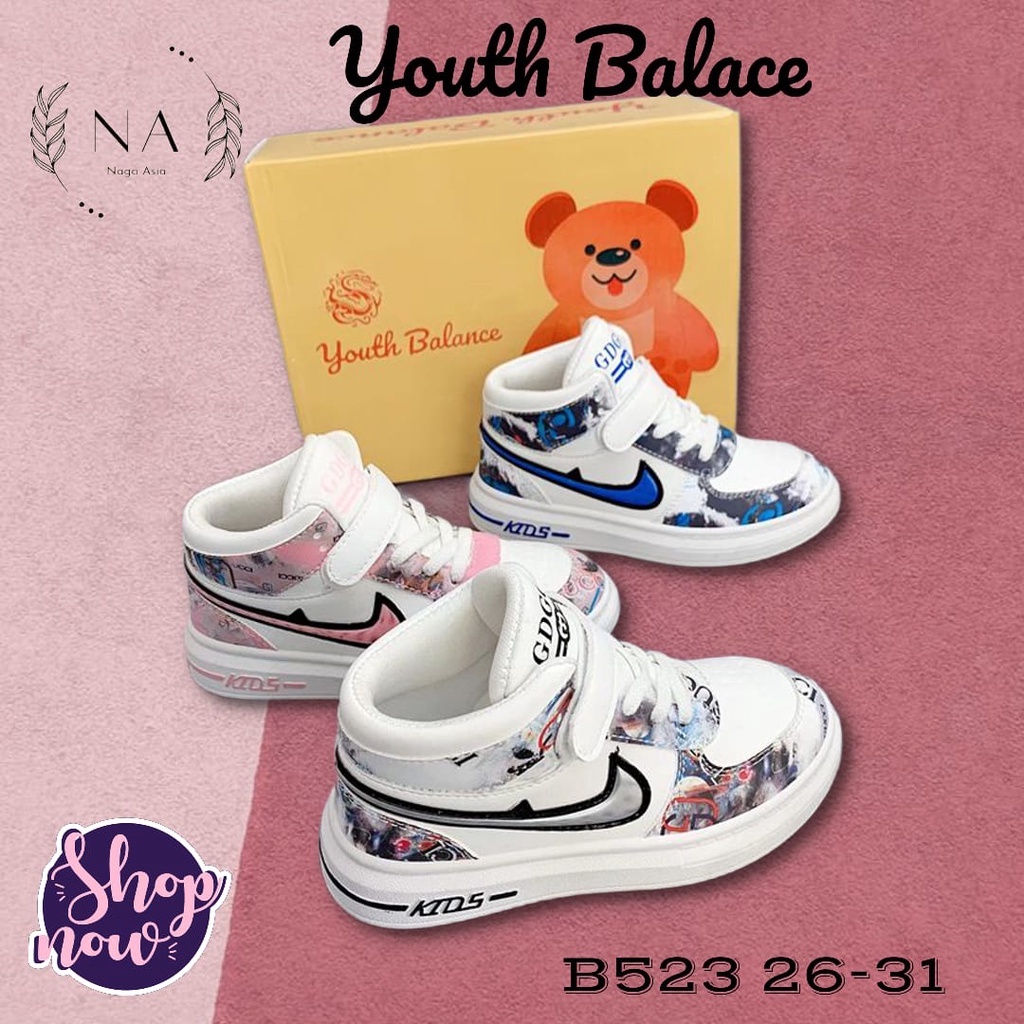 Sepatu Sneakers Import Anak Cewek Youth Balace 523 size 26-31