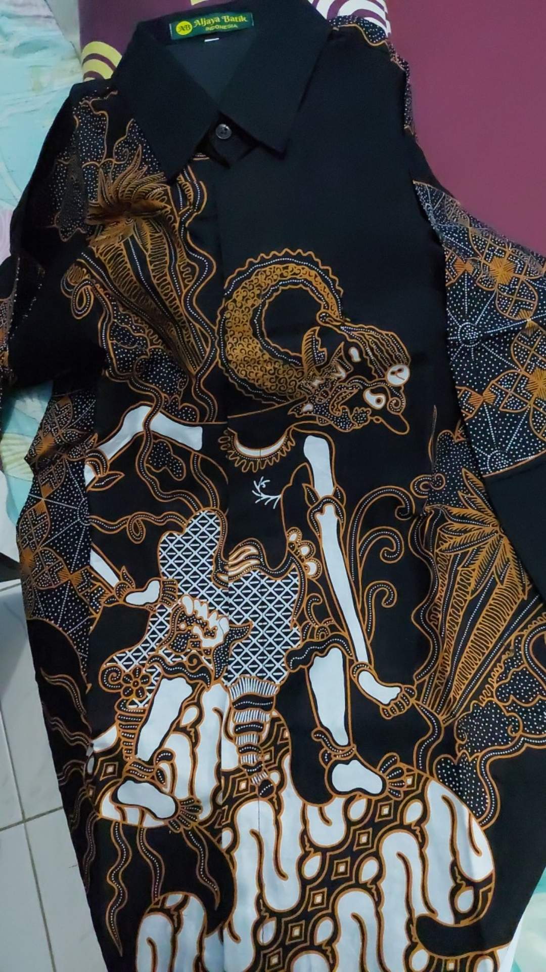 Batik Pria Wayang Mabur Full Furing Katun Halus Sragenan Ori Solo