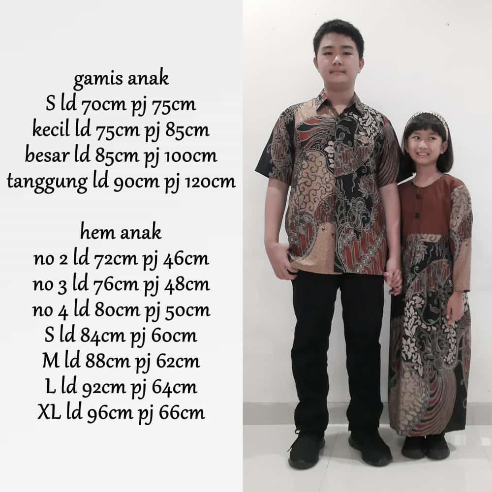 ARINI COKLAT BATIK COUPLE KELUARGA PASANGAN MODERN JUMBO PREMIUM SARIMBIT AYAH IBU ANAK DRESS GAMIS