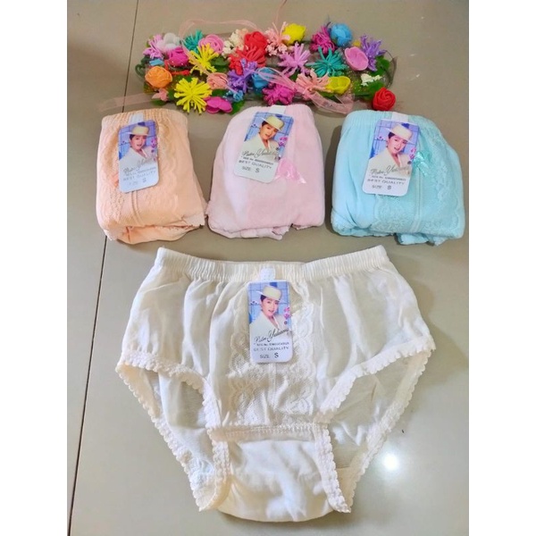 6Pcs XL Celana dalam cewek remaja/celana dalam wanita dewasa/celana dalam motif bordir/CD underwear 