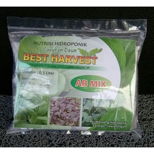AB MIX NUTRISI SAYURAN DAUN HIDROPONIK SETENGAH LITER