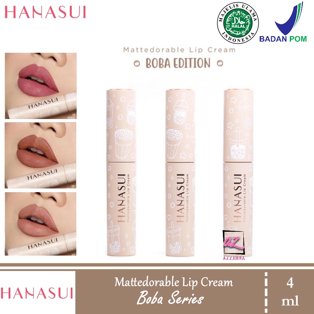 HANASUI MATTEDORABLE LIP CREAM BOBA EDITION