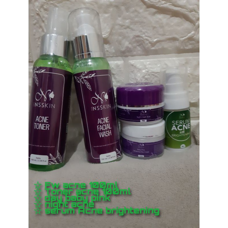 Paket acne white glow ns skin