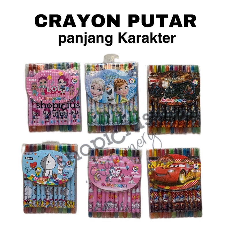 

Crayon Putar Panjang 12 warna