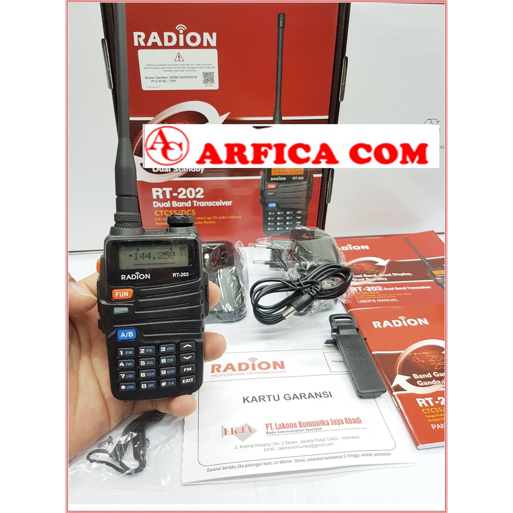 HT RADION RT 202 RT202 RT-202 DUALBAND ORIGINAL GARANSI RESMI