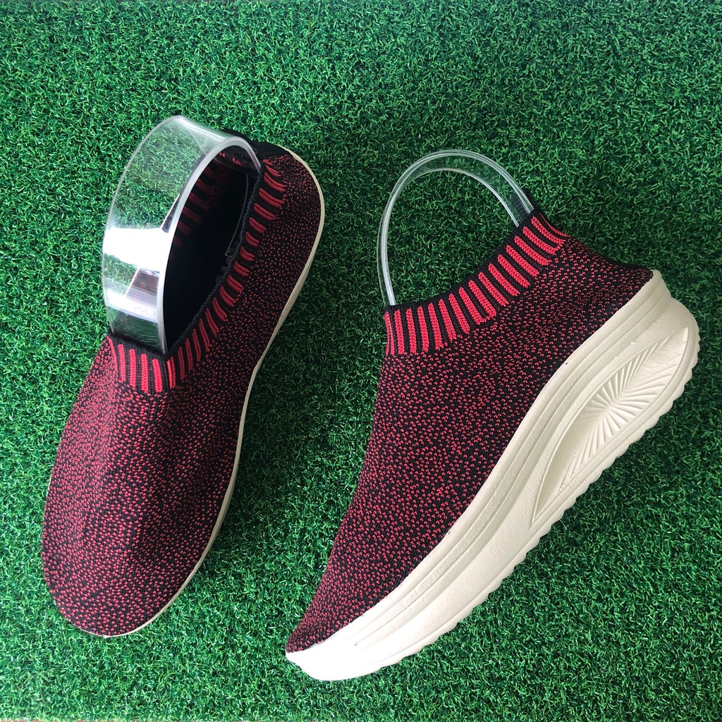 sepatu sport cewek KLK.01 5 sepatu olahraga perempuan korea sepatu wedges Sepatu Wanita Wedges Terbaru Korea Casual Nyaman dan Berkualitas Sepatu Rajut Wedges Sepatu Anyaman Wanita Women Shoes Sepatu Wanita Kerja Sepatu Wanita Sneaker Running Fashion Shoe