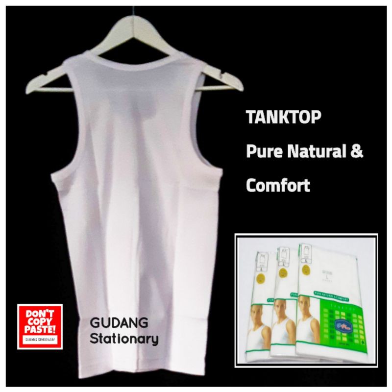 Tanktop Pria GTT01 GTMAN Putih Polos