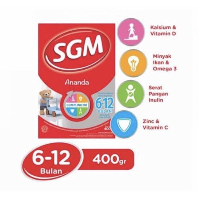 SGM ananda 2 400 gram ( susu nutrisi lengkap bayi 6-12 bulan )