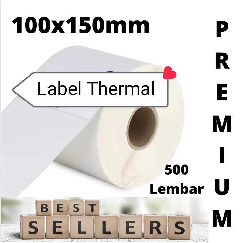 

Label thermal label stiker barcode label pengiriman 100x150mm / 500pcs