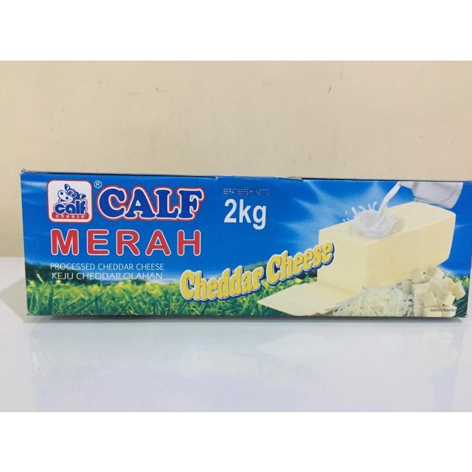 

(BISA COD) Keju Cheddar Calf Merah 2KG TERBARU Kode 145