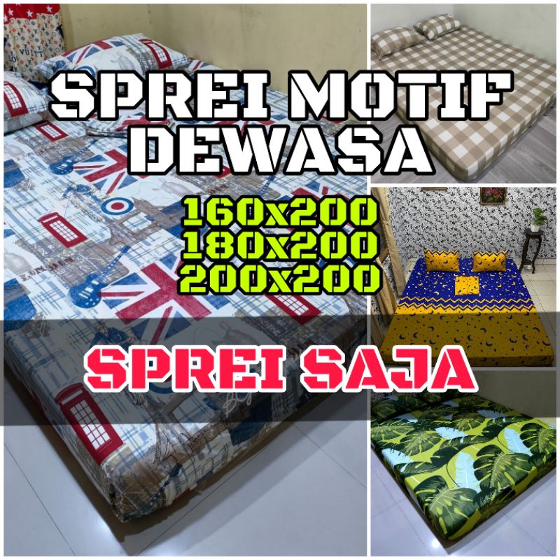 PROMO sprei saja ukuran 160x200 180x200 200x200