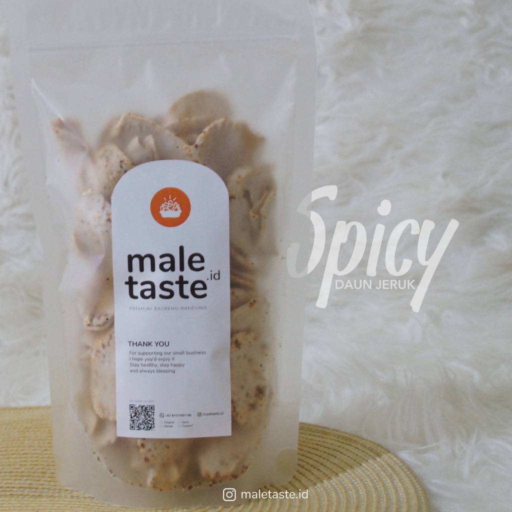 Premium Basreng Bandung Rasa Original Daun Jeruk - Balado Daun Jeruk - Pedas Daun Jeruk - Maletaste-Pedas Daun Jeruk