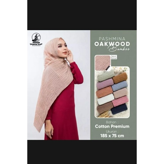 PASHMINA PLISKET ZIGZAG BAMBOO BY UMAMA OAKWOOD TERBARU/PASHMINA CANTIK/PASHMINA REMAJA MASA KINI