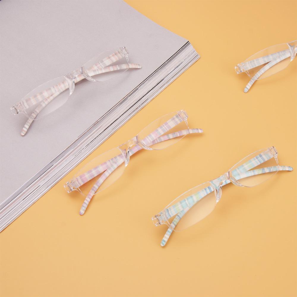 Kacamata Baca Portabel Ultra Ringan Motif Garis Untuk Pria Dan Wanita